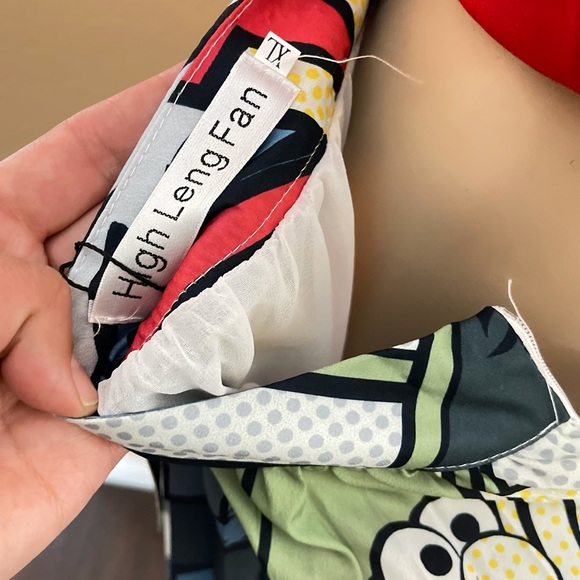 Elmo cartoon print pleated high waist skirt size XL - Picture 5 of 8